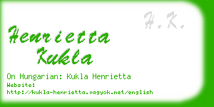 henrietta kukla business card